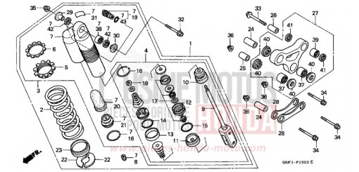 KISSEN, HINTEN CR80RT de 1996